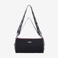 Fila Linear Mini Round - Miesten Olkalaukku - Mustat | FI-66420